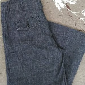 Talbots Heritage Fit Chambray Crop Pant 2